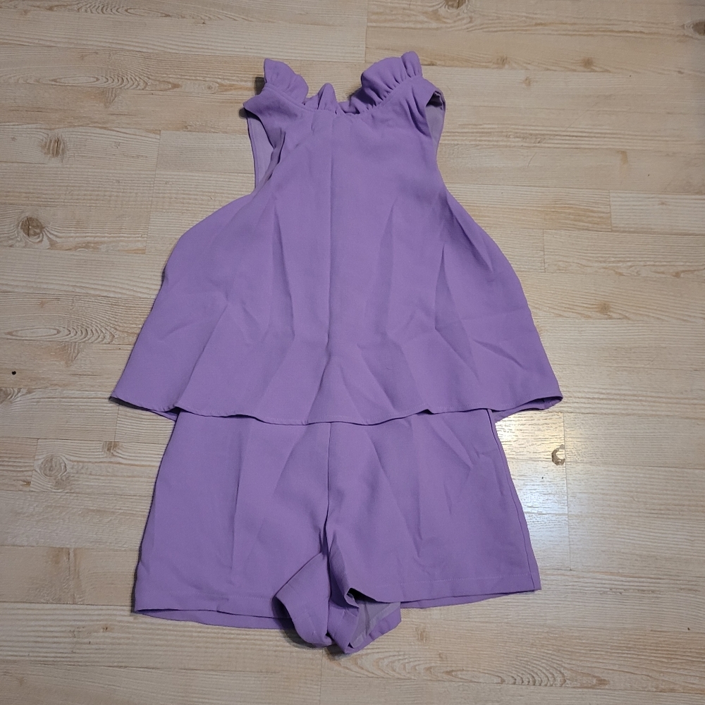 DO+BE Lavender Ruffled Romper